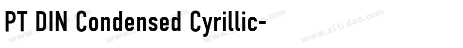 PT DIN Condensed Cyrillic字体转换